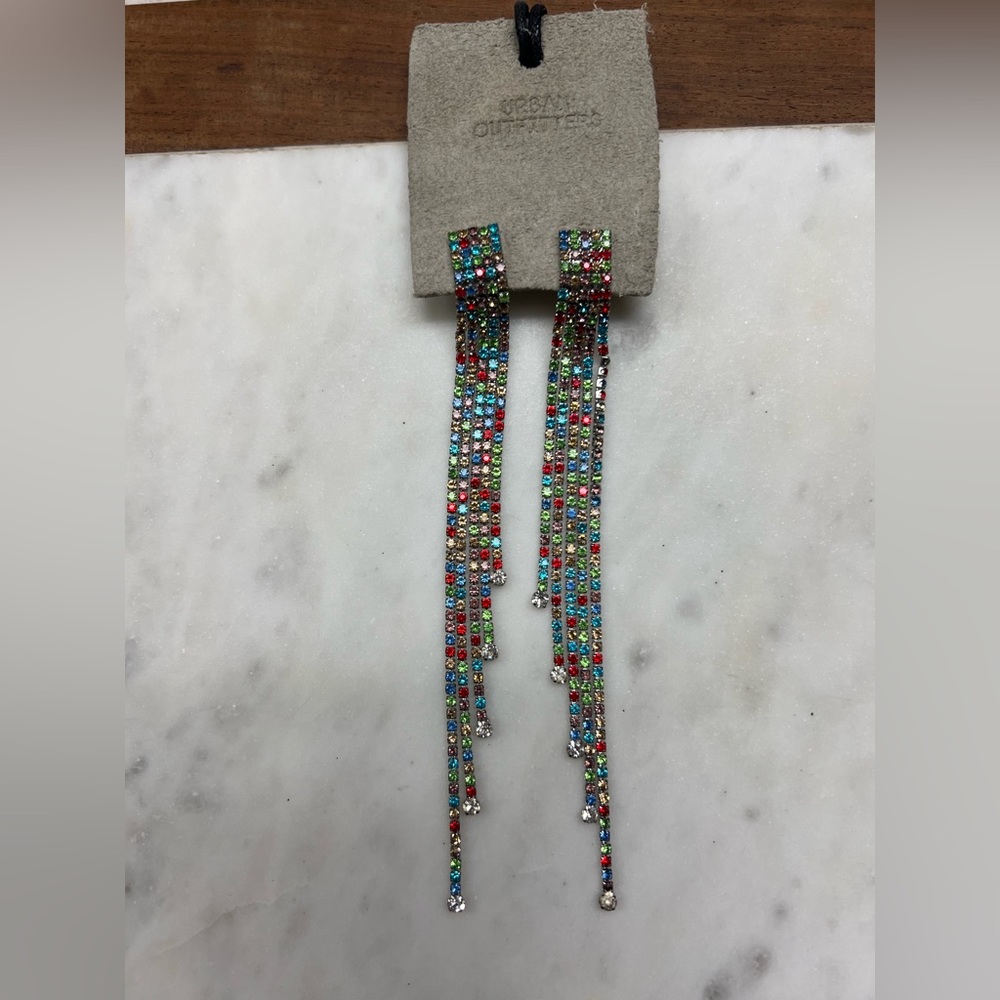 Urban Outfitters colorful rhinestone earrings